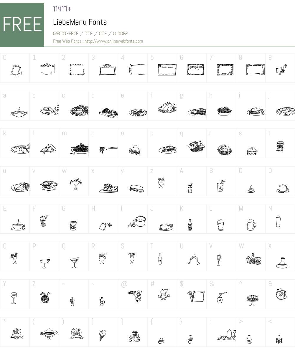 LiebeMenu Font Screenshots