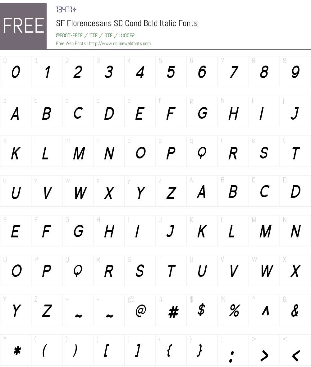 SF Florencesans SC Cond Font Screenshots