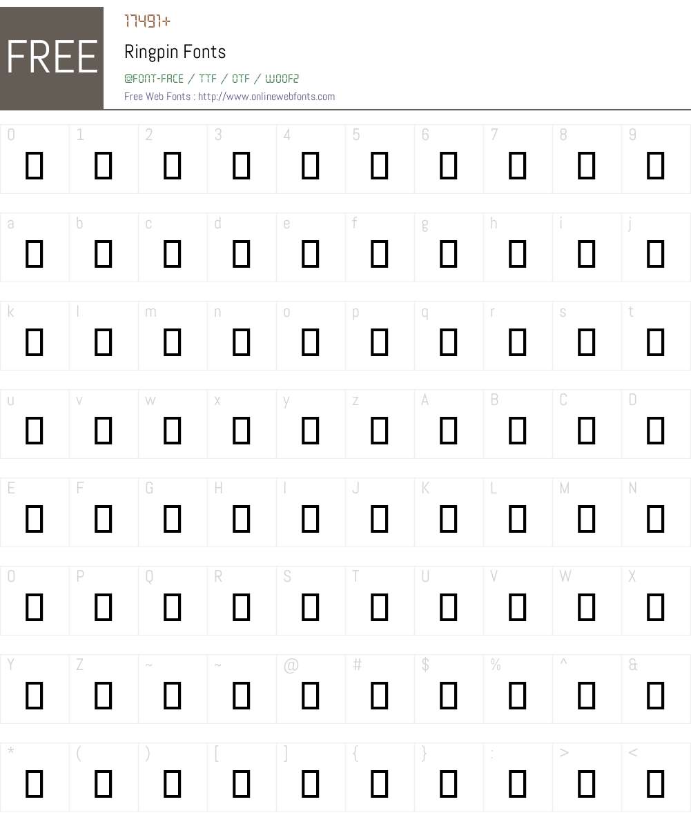 Ringpin Font Screenshots