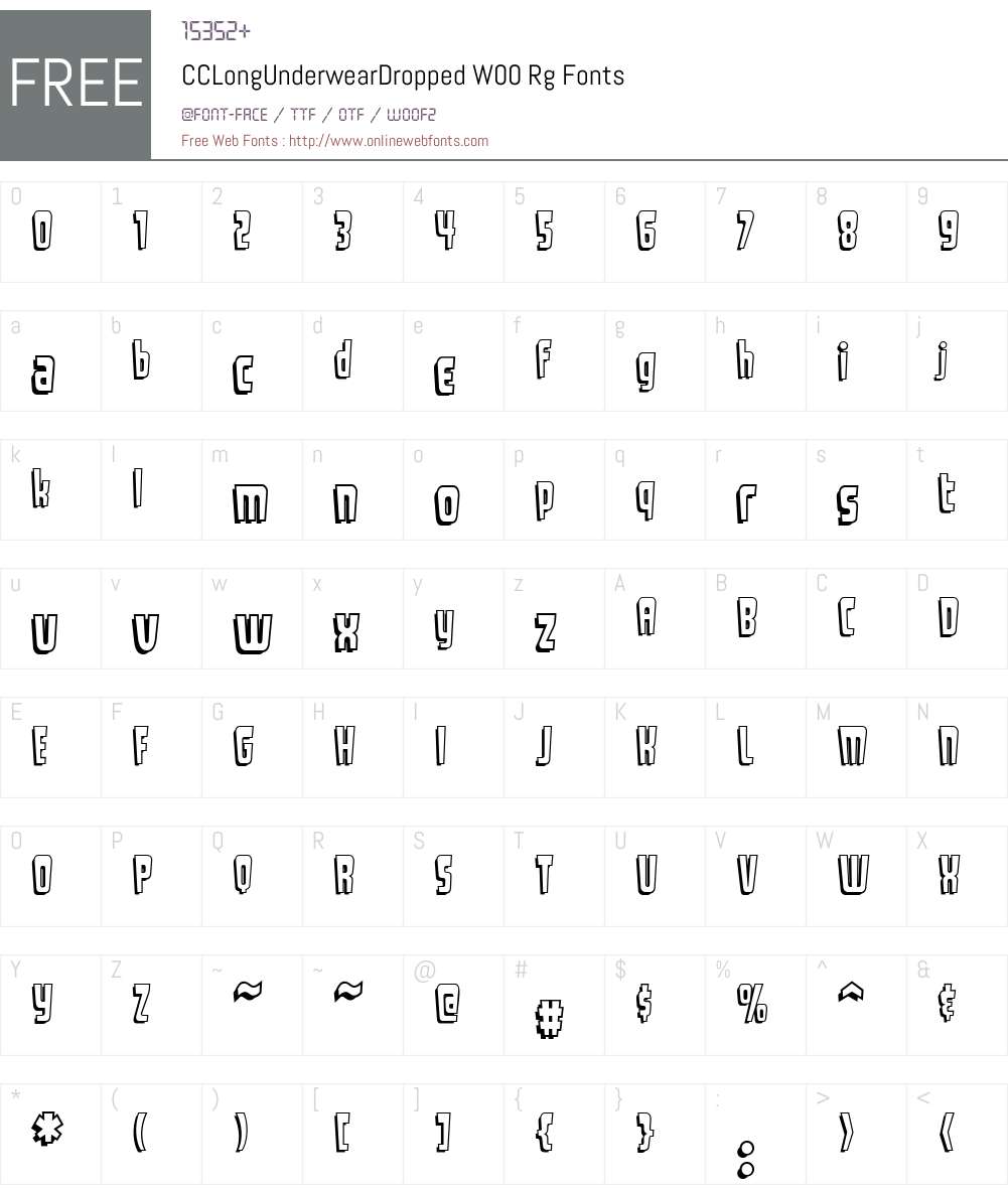 CCLongUnderwearDroppedW00 Font Screenshots
