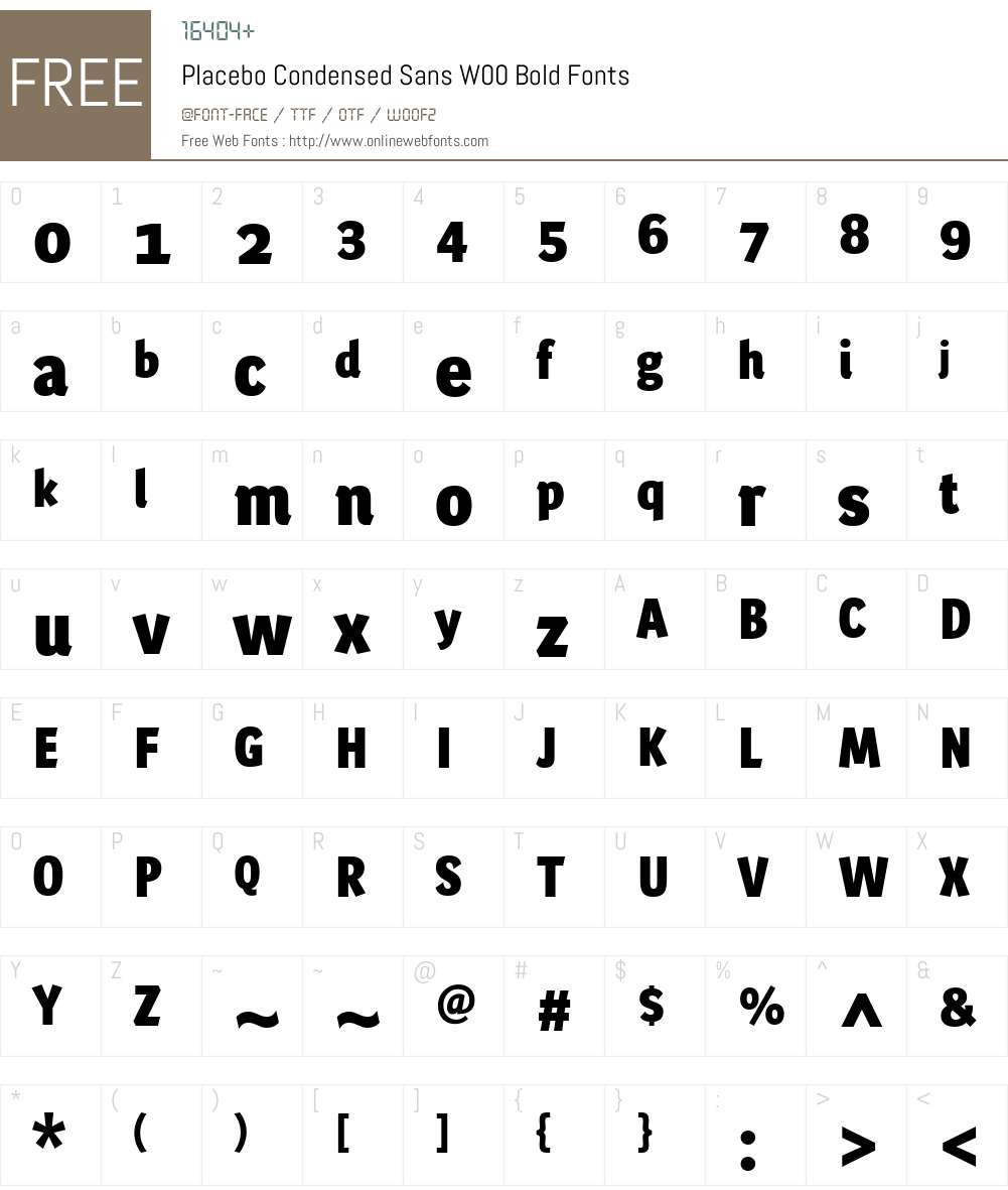 Placebo Sans Font Screenshots
