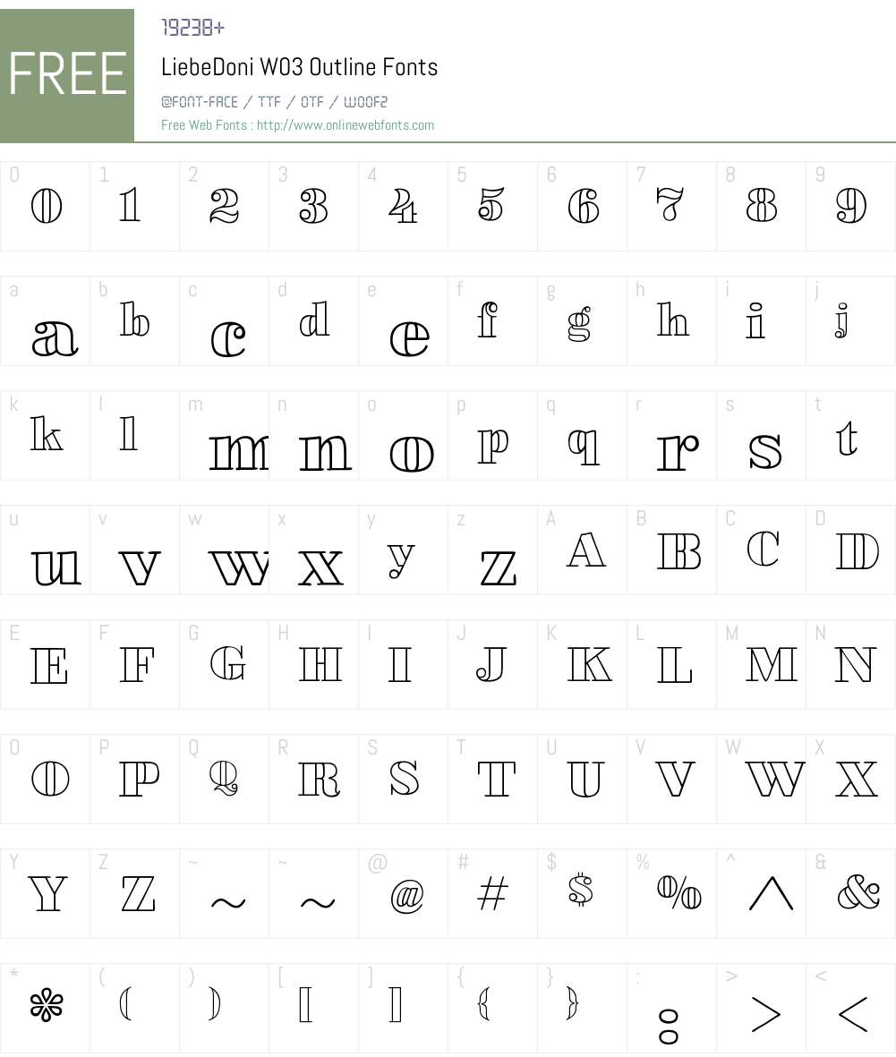 LiebeDoni Font Screenshots