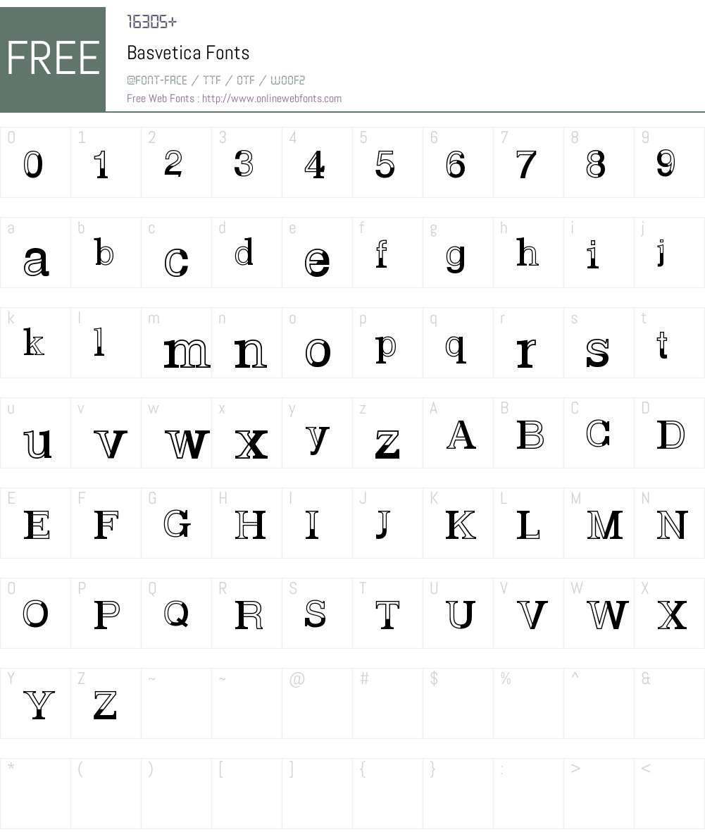 Basvetica Font Screenshots