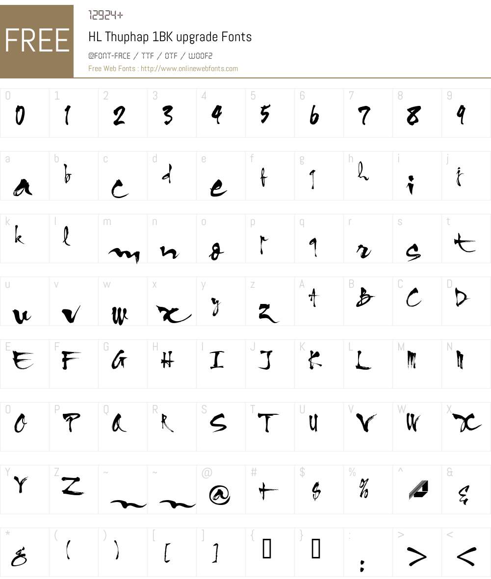 HL Thuphap 1BK upgrade Font Screenshots