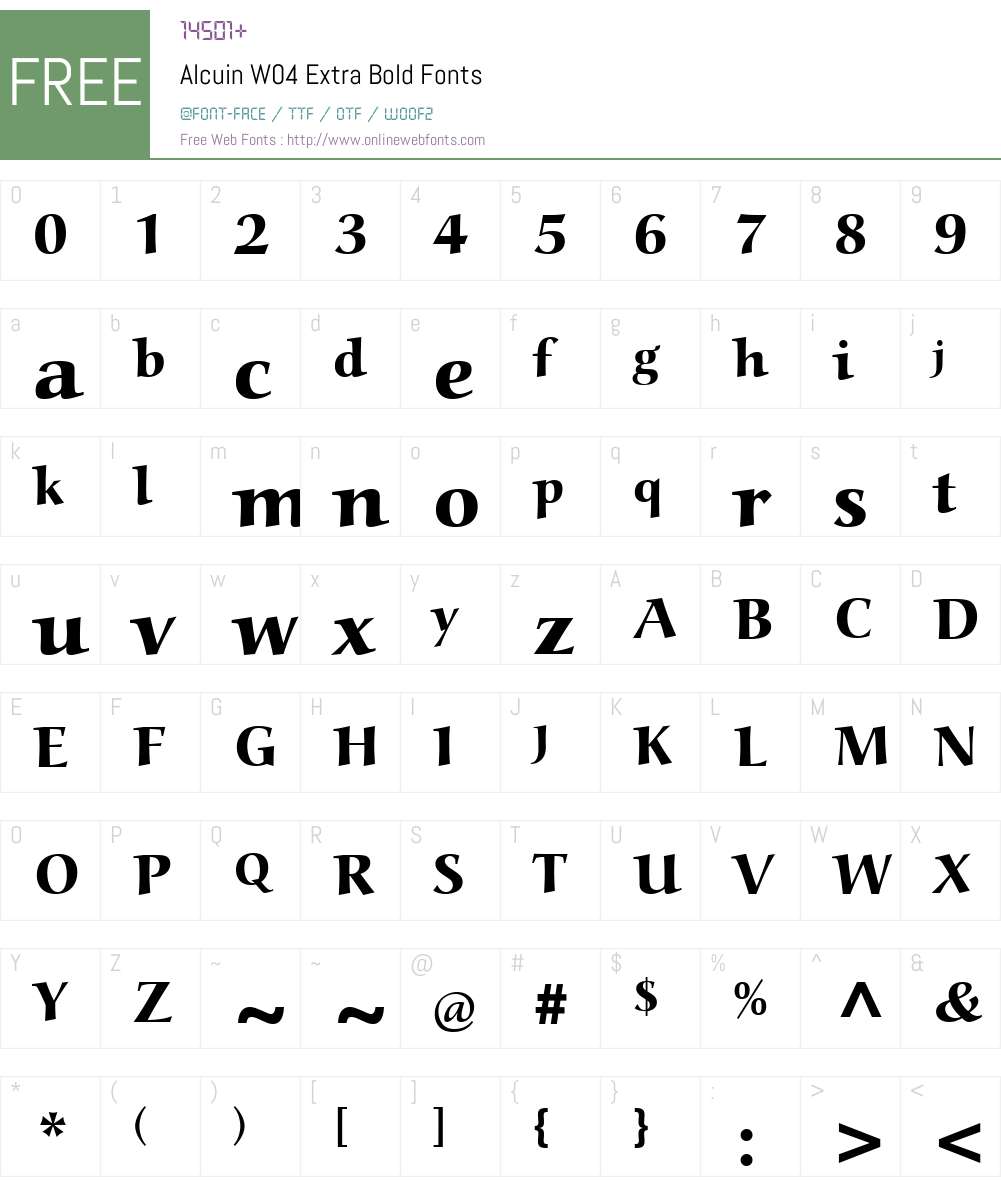 Alcuin Font Screenshots