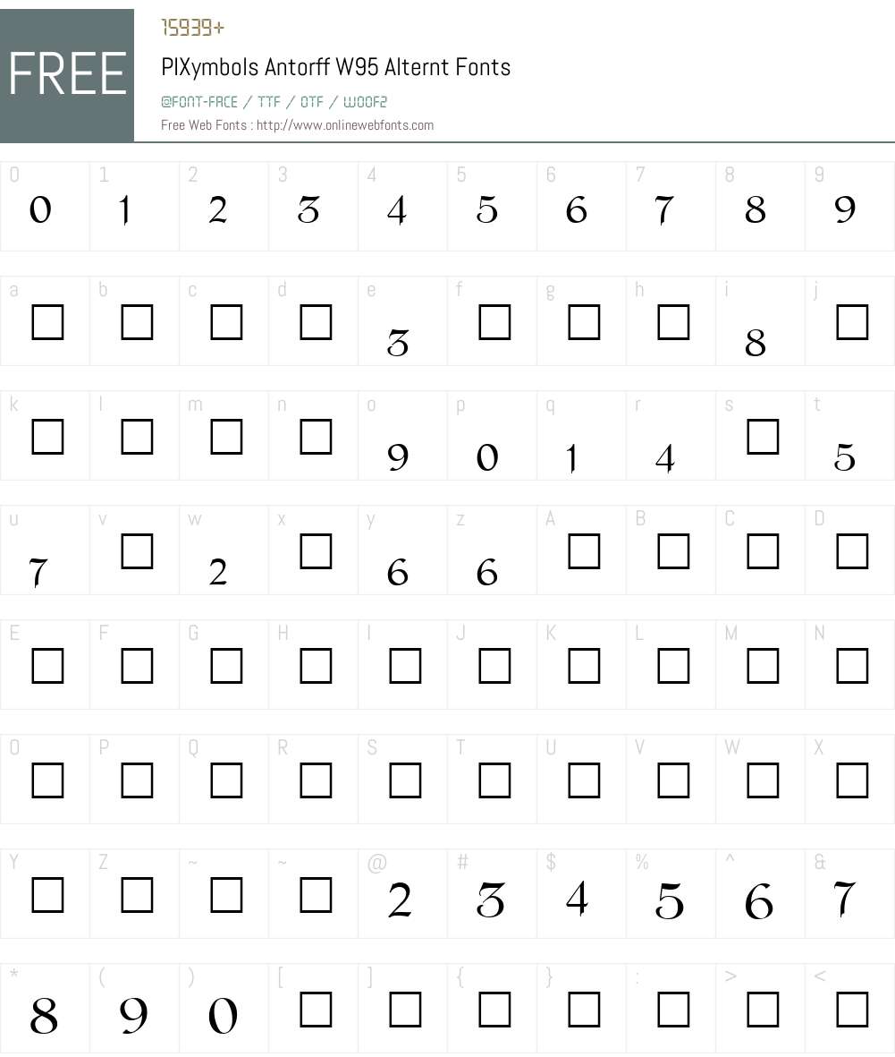 PIXymbolsAntorffW95-Alternt Font Screenshots
