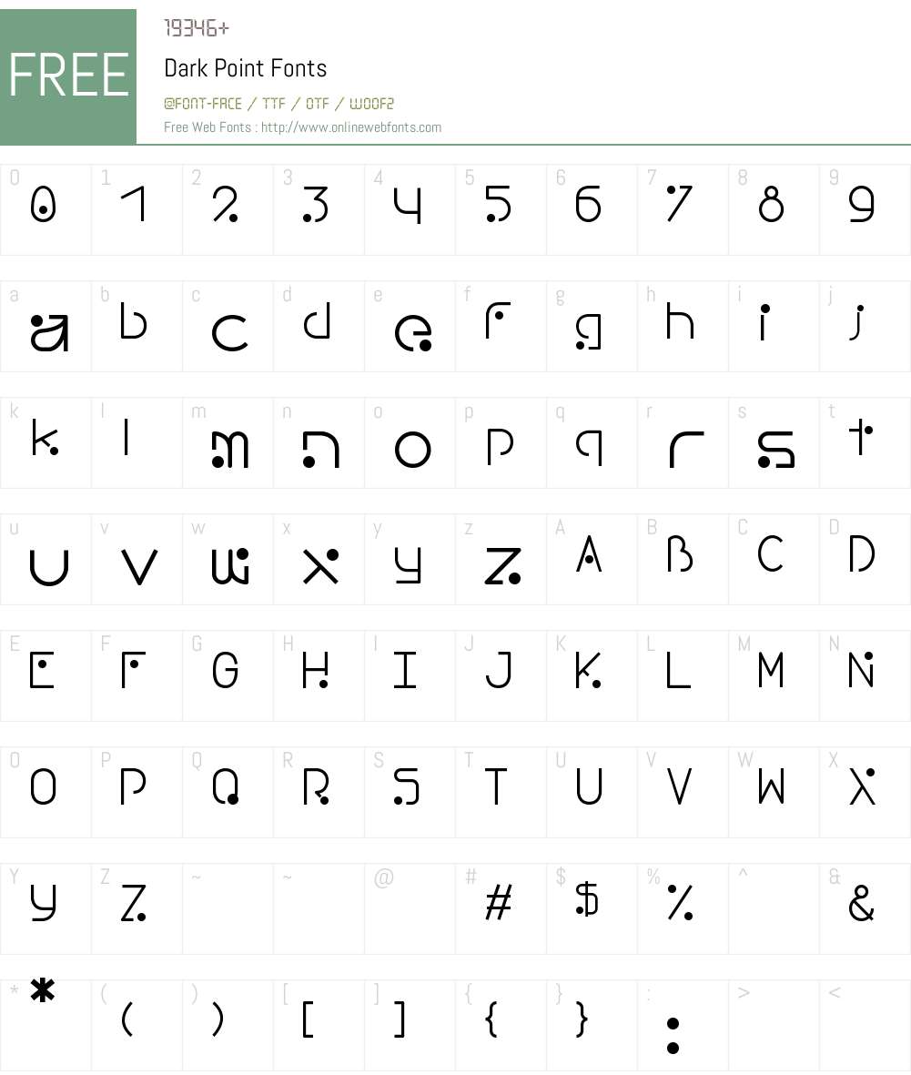 Pointing Font Dark Point 1.010;Fontself Maker 1.1.0 Fonts Free Download ...