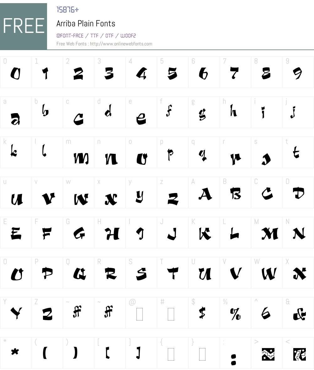 Arriba Font Screenshots
