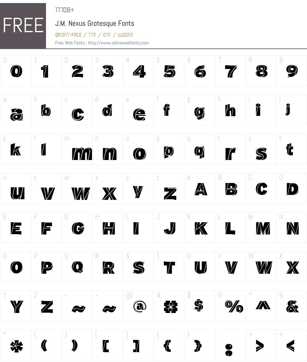 J.M. Nexus Grotesque Font Screenshots