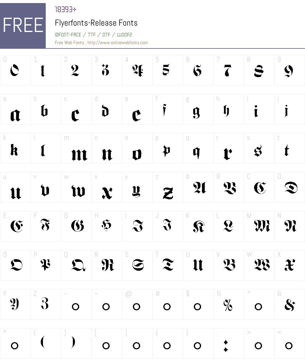 Flyerfonts-Release Font Screenshots