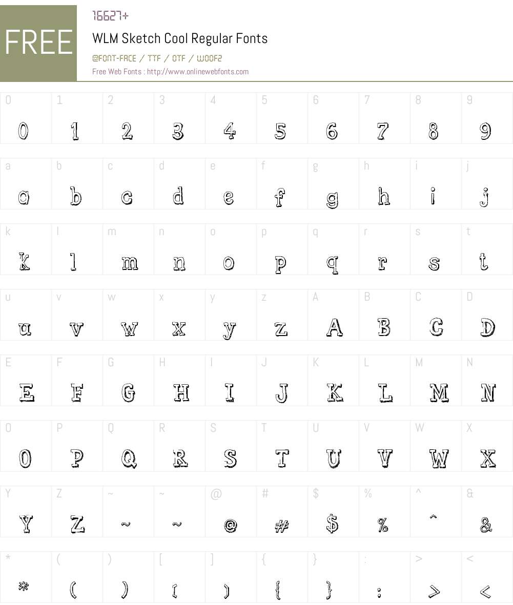 WLM Sketch Cool Font Screenshots
