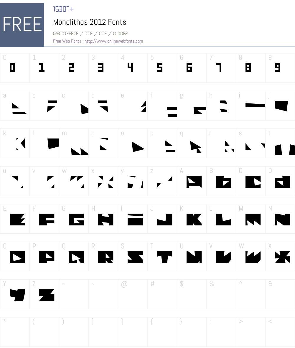 Monolithos Font Screenshots