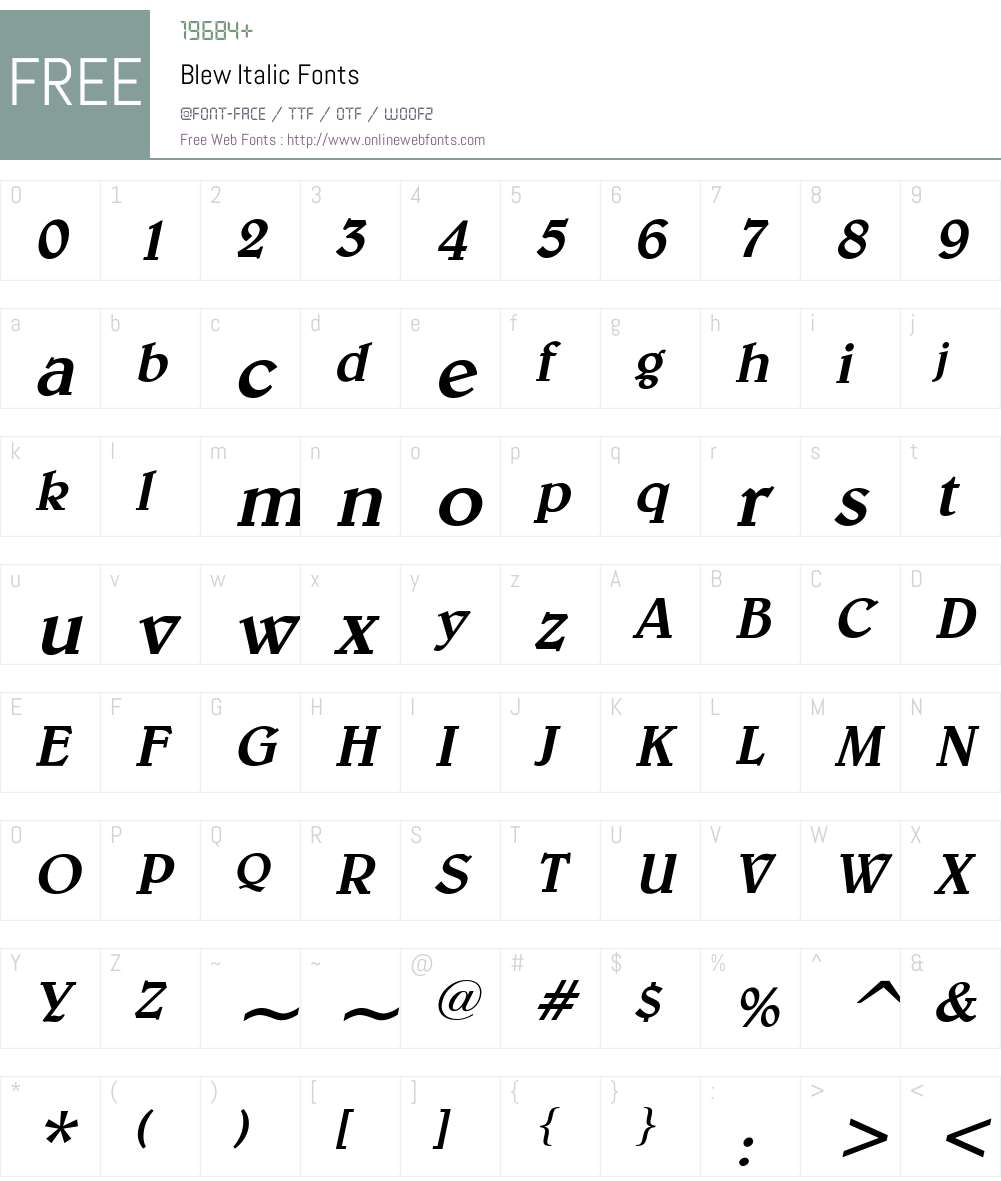Blew Font Screenshots