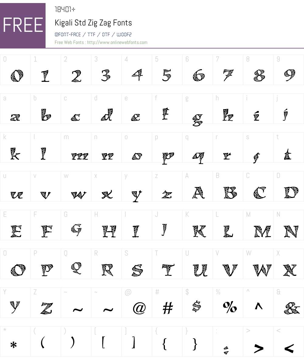 Kigali Std Font Screenshots