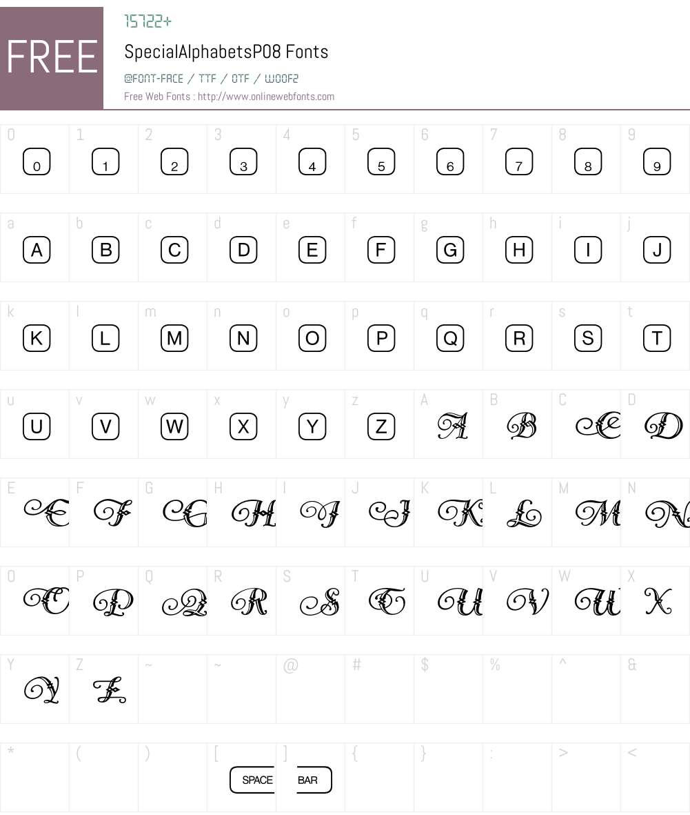 SpecialAlphabets Font Screenshots