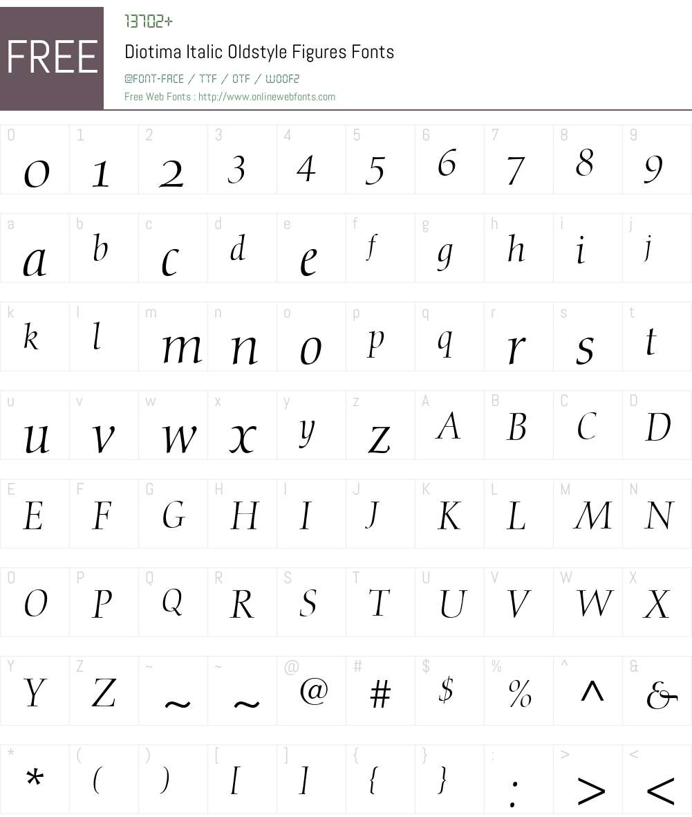 Diotima RomanOsF Font Screenshots