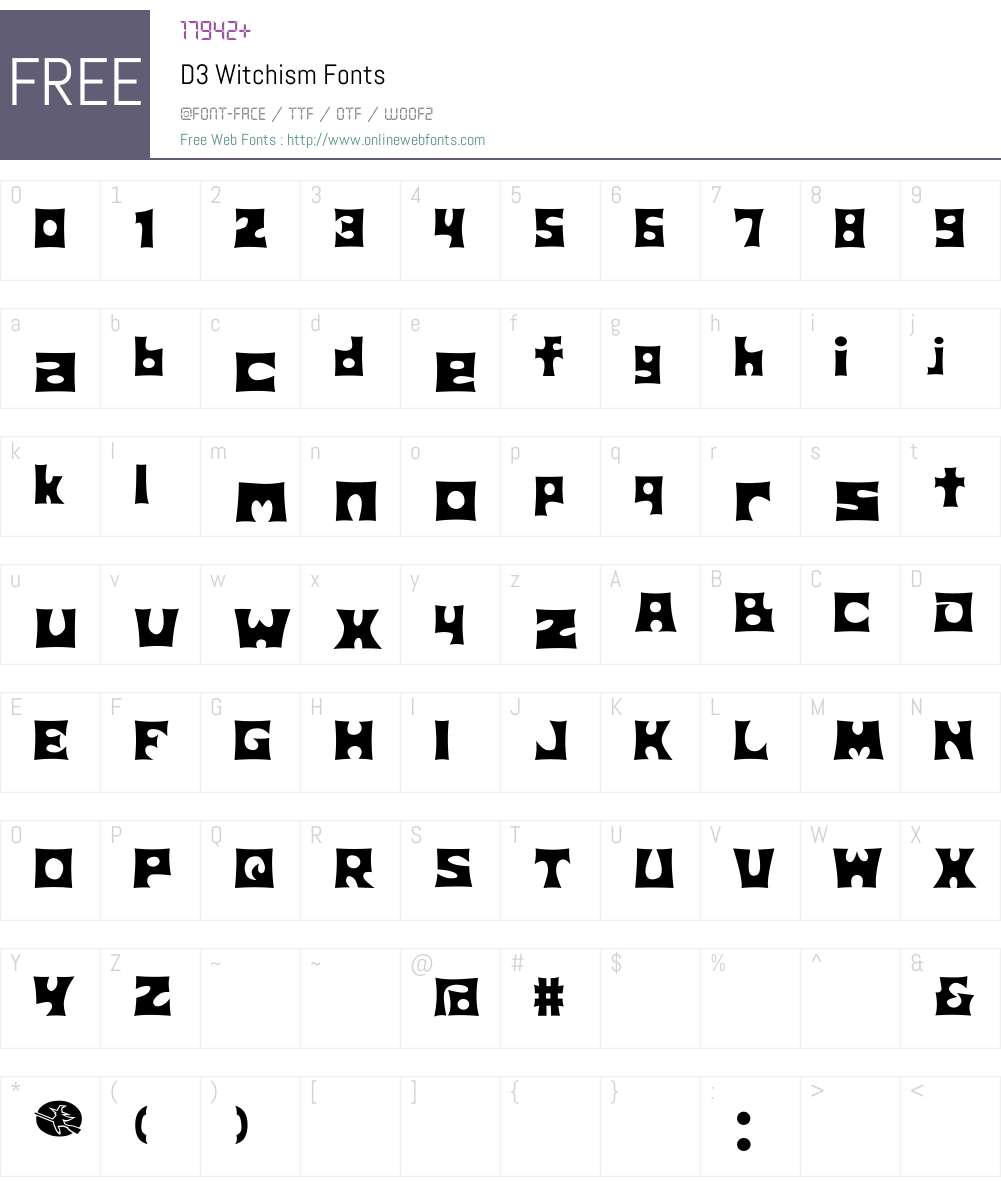 D3 Witchism Font Screenshots