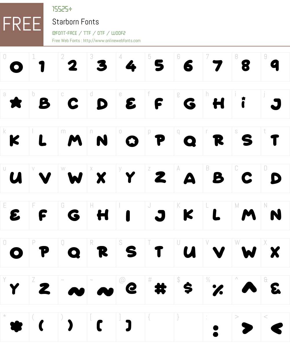 Starborn - Font Family (Typeface) Free Download TTF, OTF 