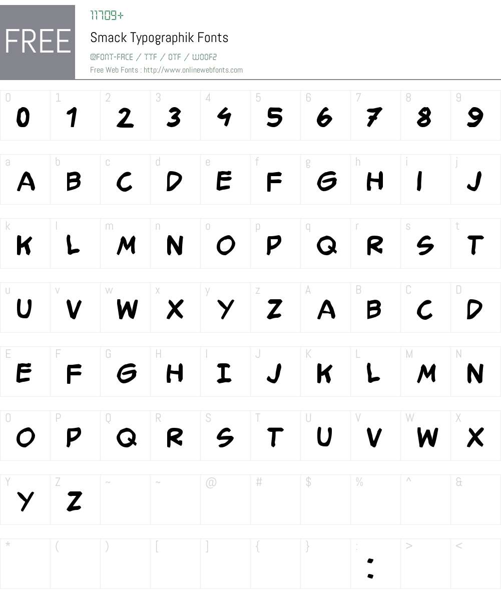 Smack Typographik Font Screenshots