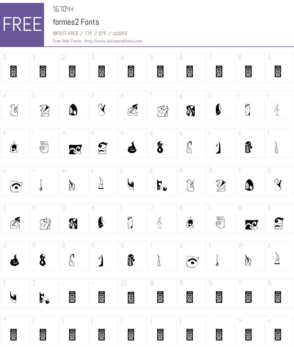 formes2 Font Screenshots