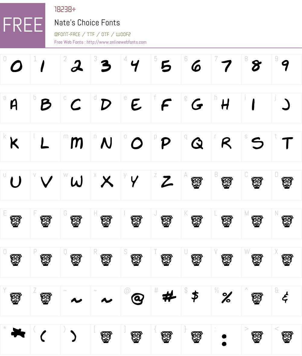 Nate's Choice Font Screenshots