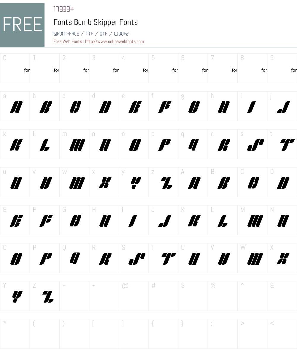 Fonts Bomb Skipper Font Screenshots