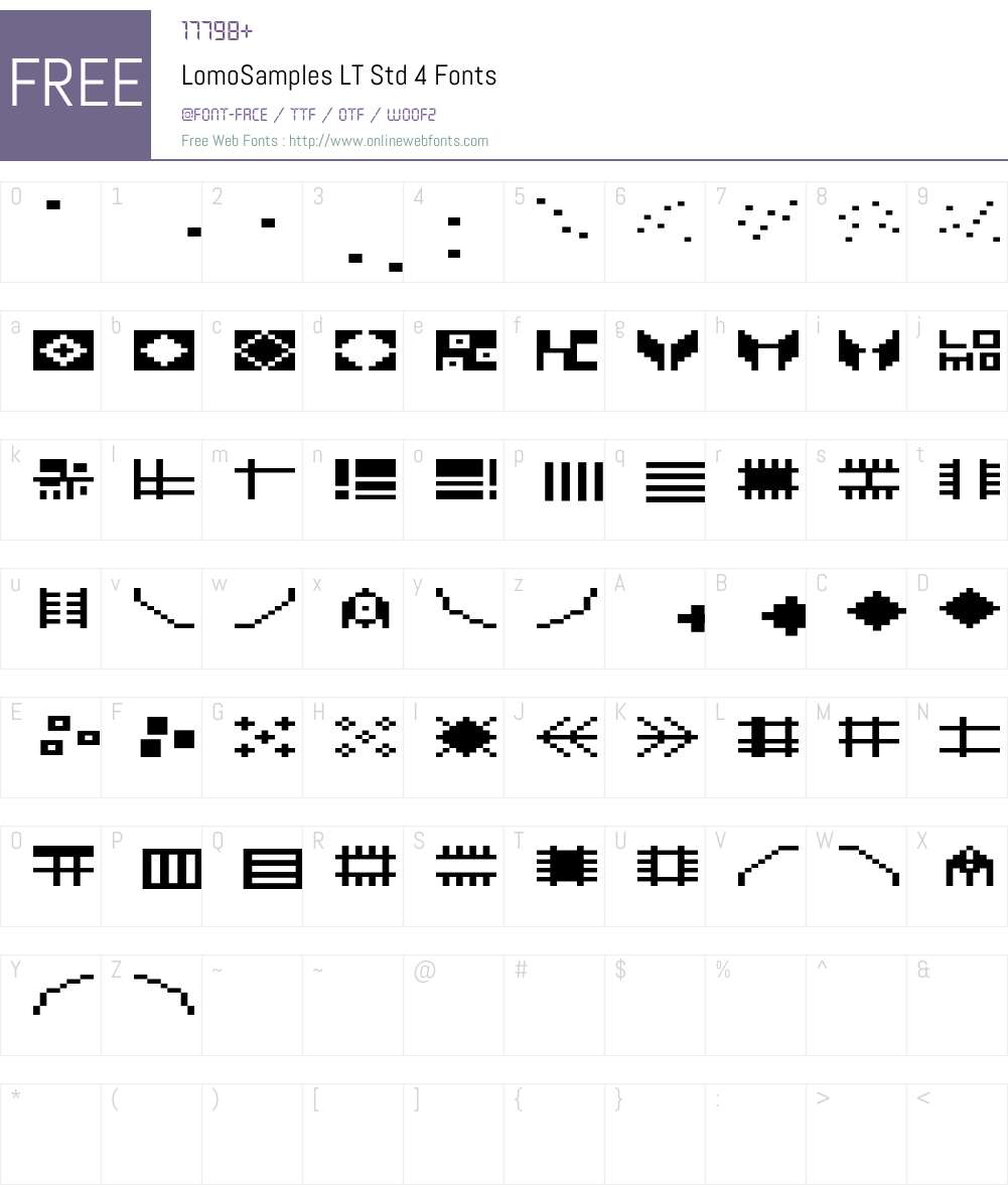 LomoSamples LT Std 4 Font Screenshots