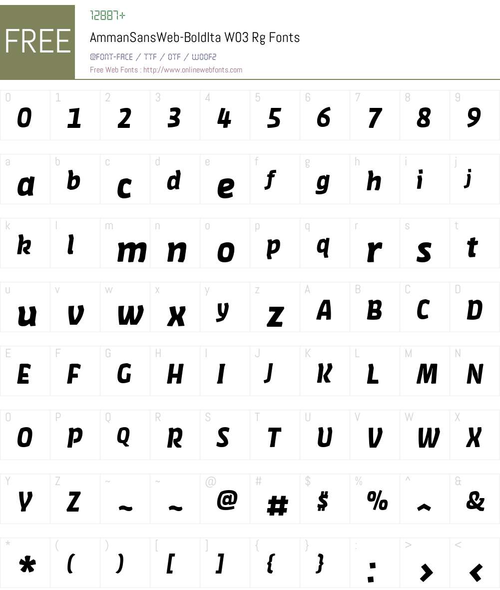 FF Amman Sans Font Screenshots