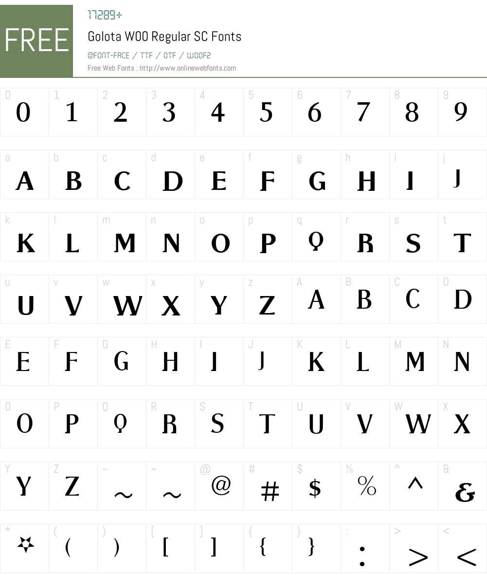 GolotaW00-RegularSC Font Screenshots