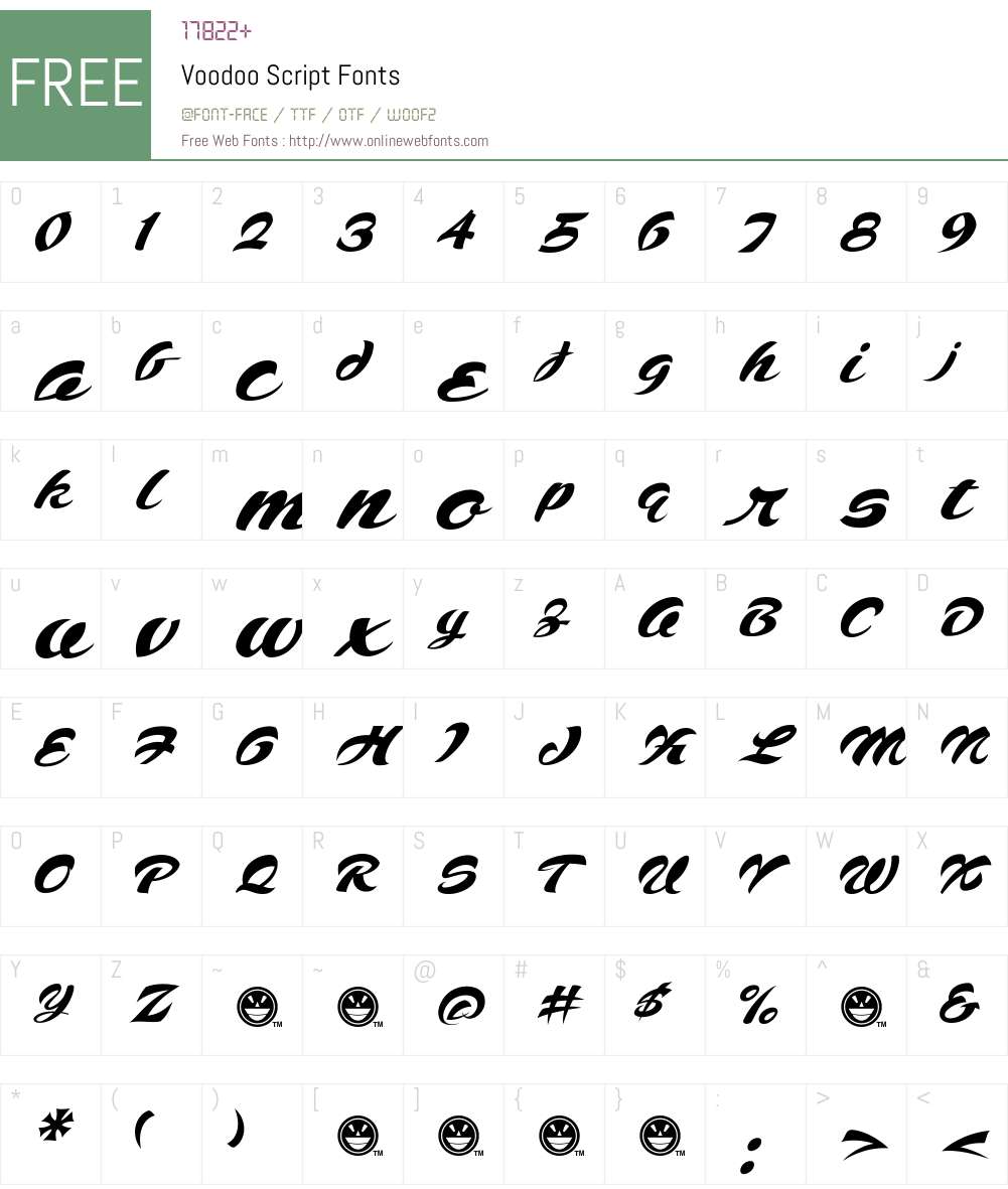 Voodoo Script Font Screenshots