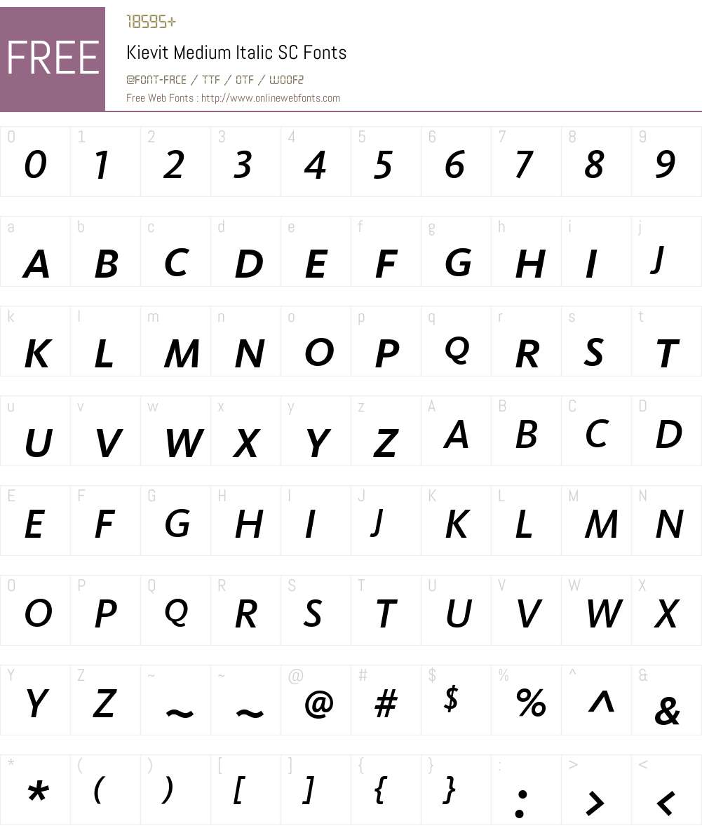 Kievit Font Screenshots