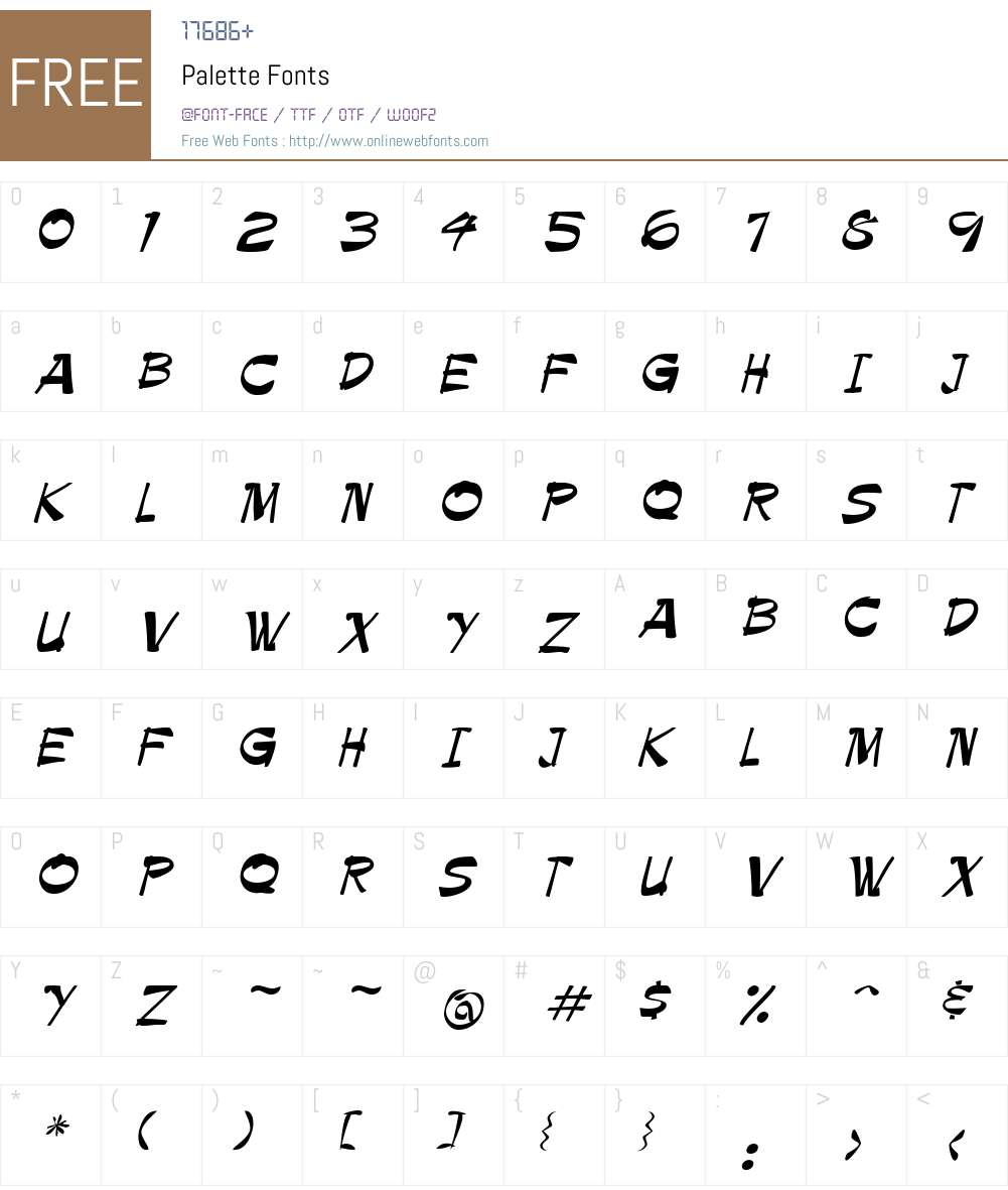 Palette Font Screenshots
