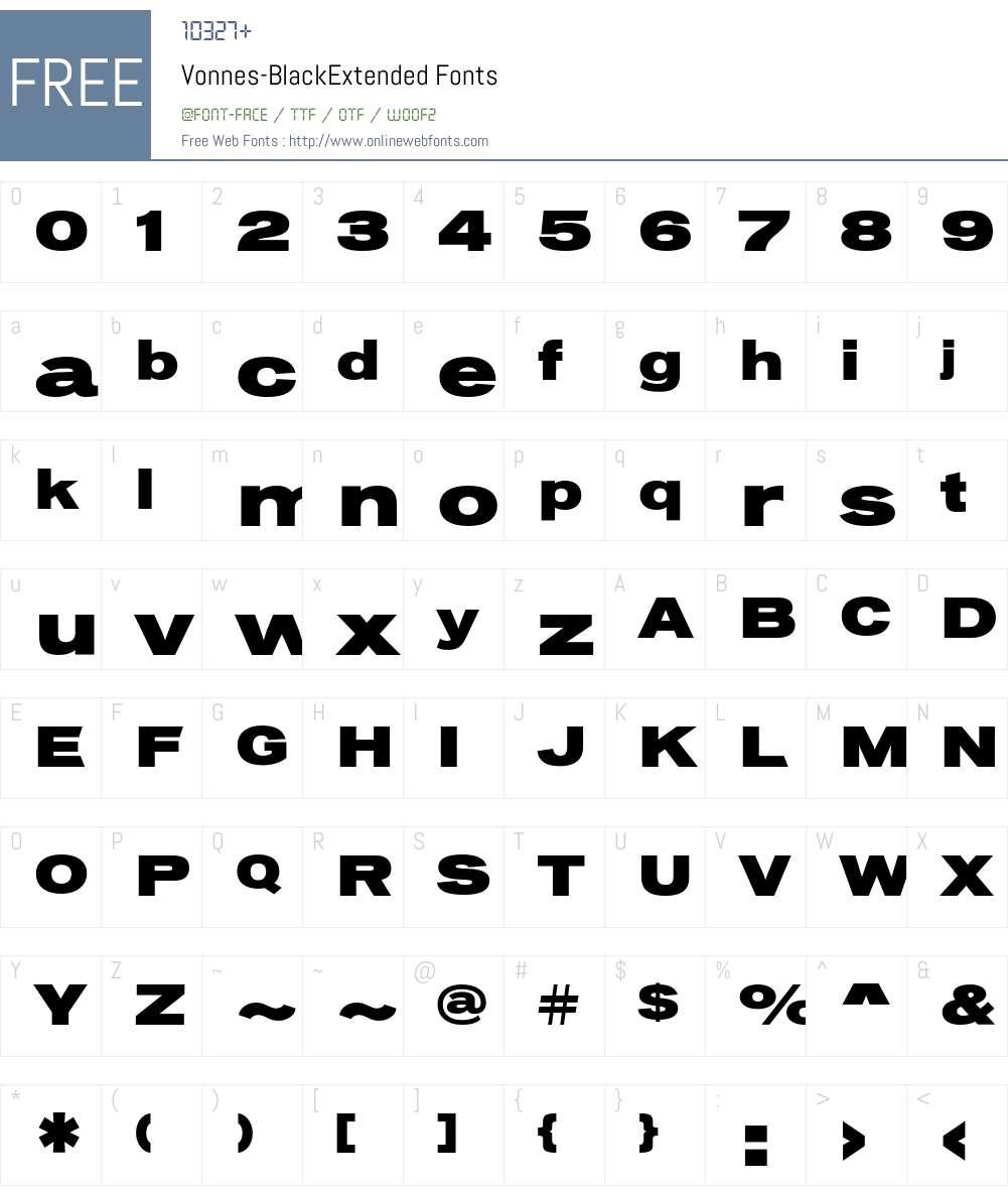 Vonnes Font Screenshots
