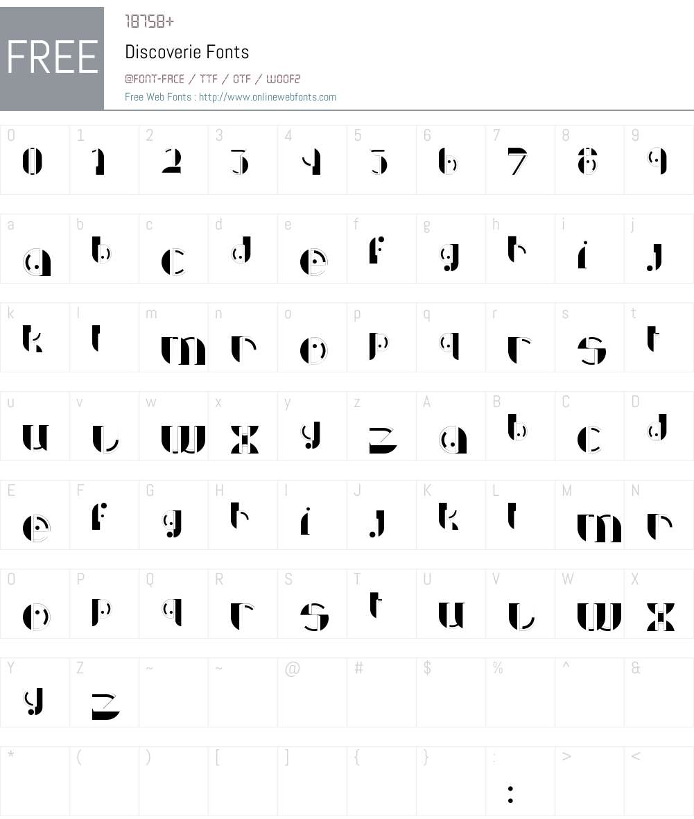 Discoverie Font Screenshots