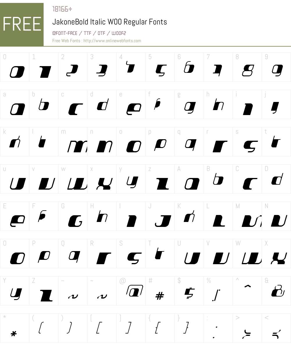 Jakone Font Screenshots