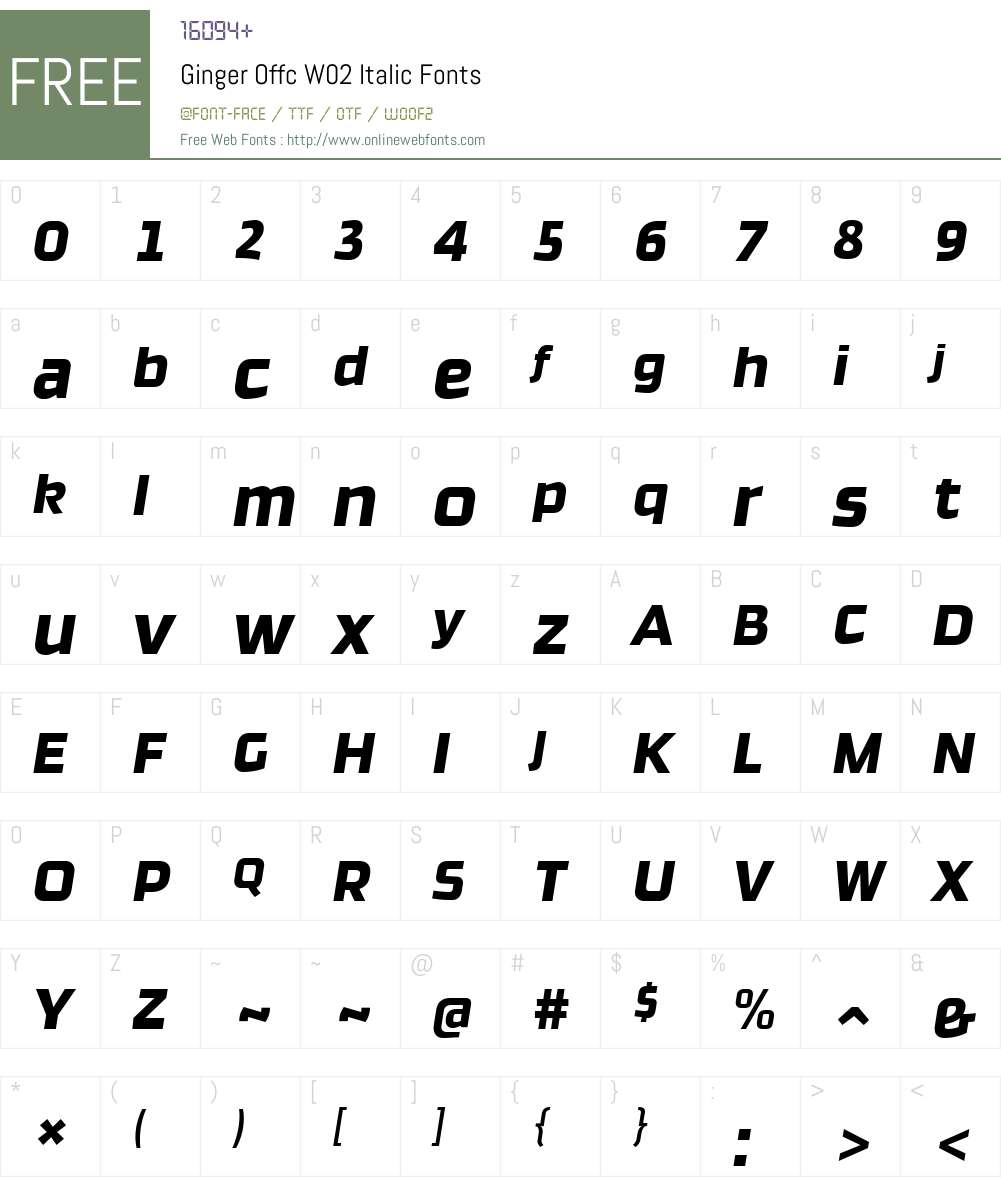 FF Ginger Font Screenshots