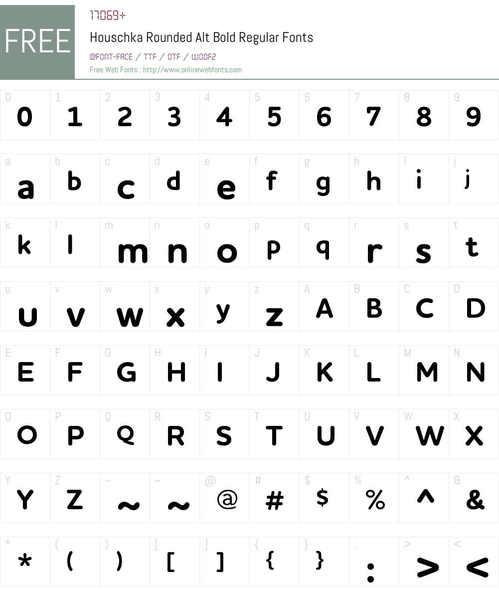 Houschka Rounded Alt Bold Font Screenshots