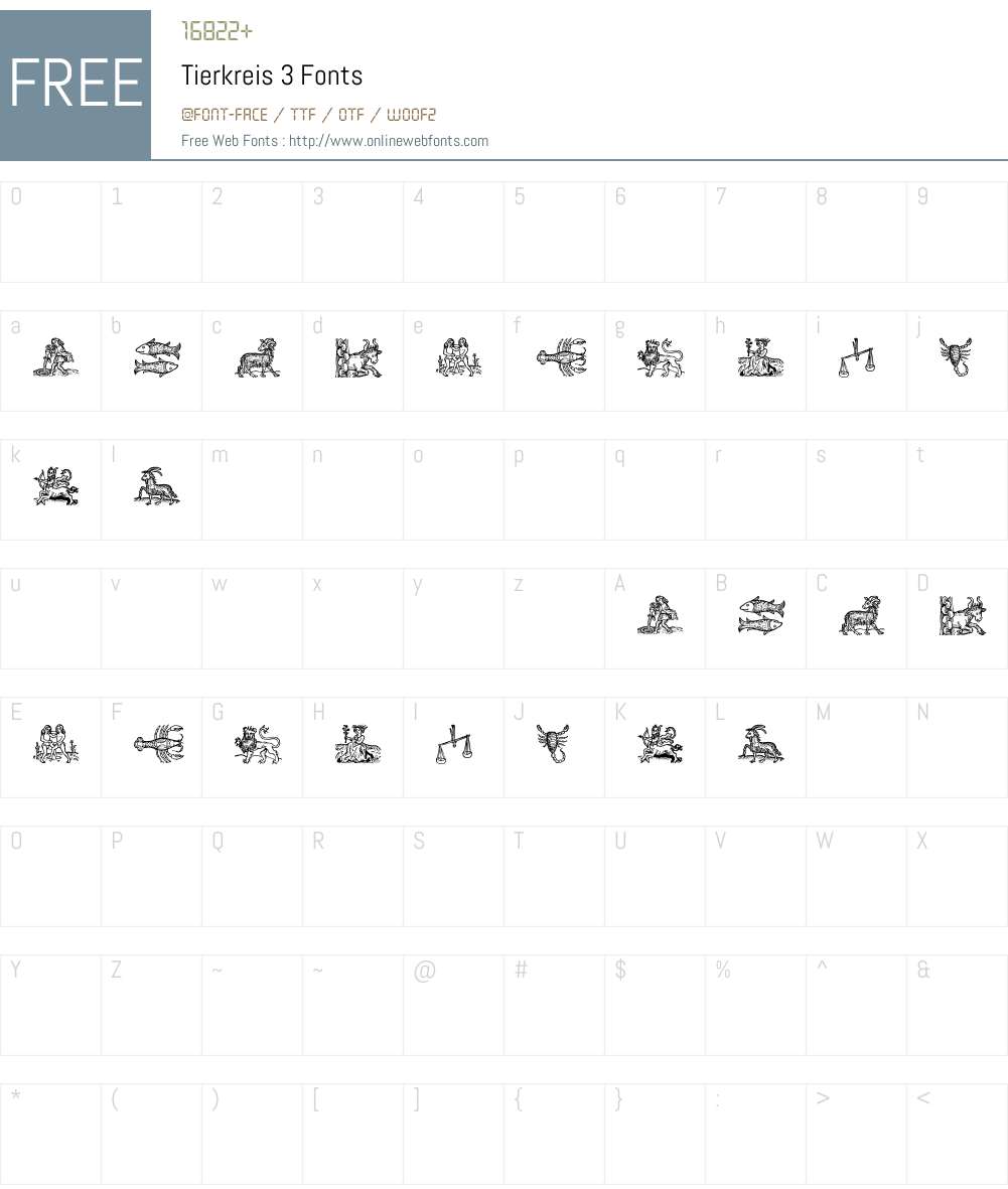 Tierkreis 3 Font Screenshots