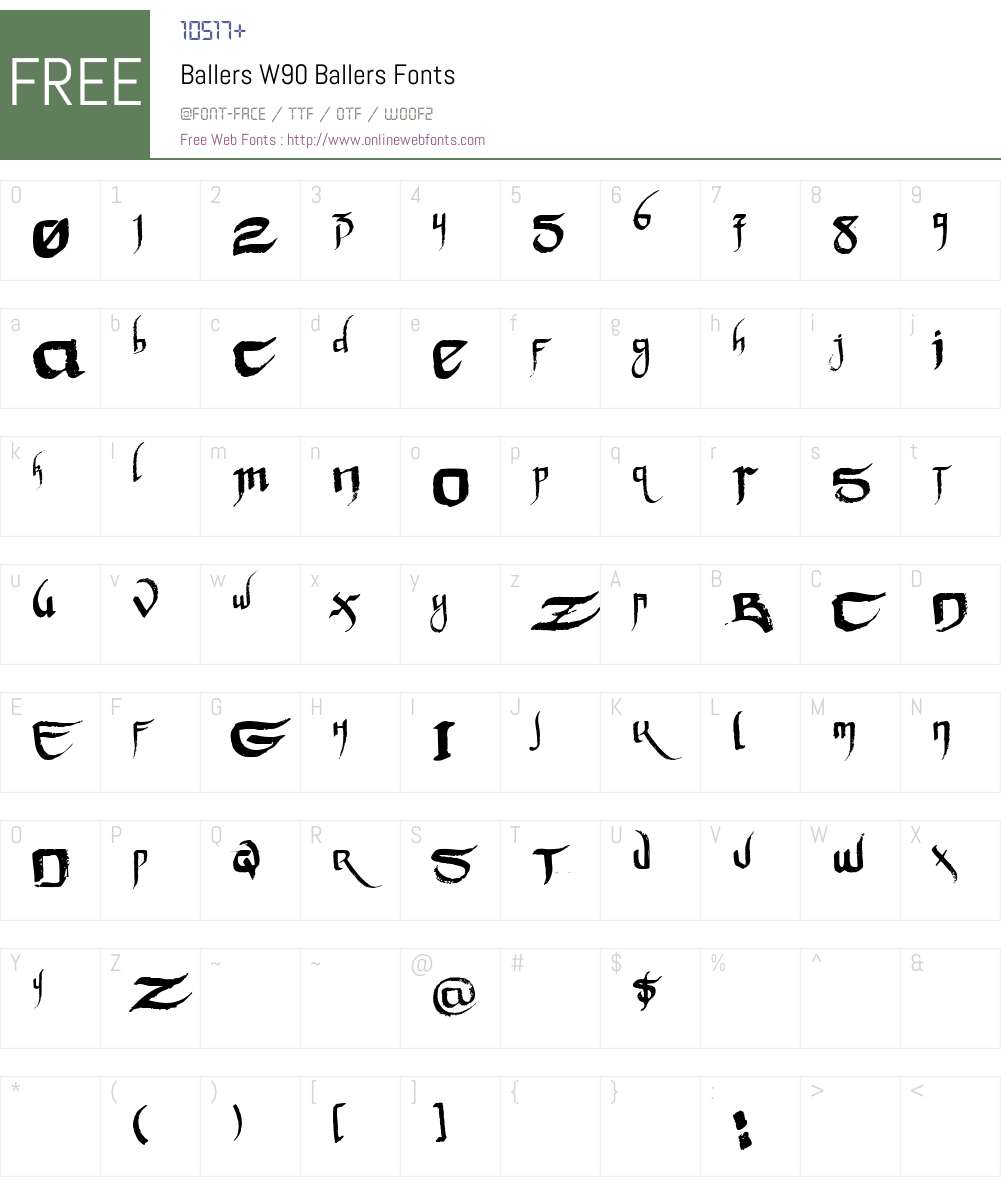 BallersW90-Ballers Font Screenshots