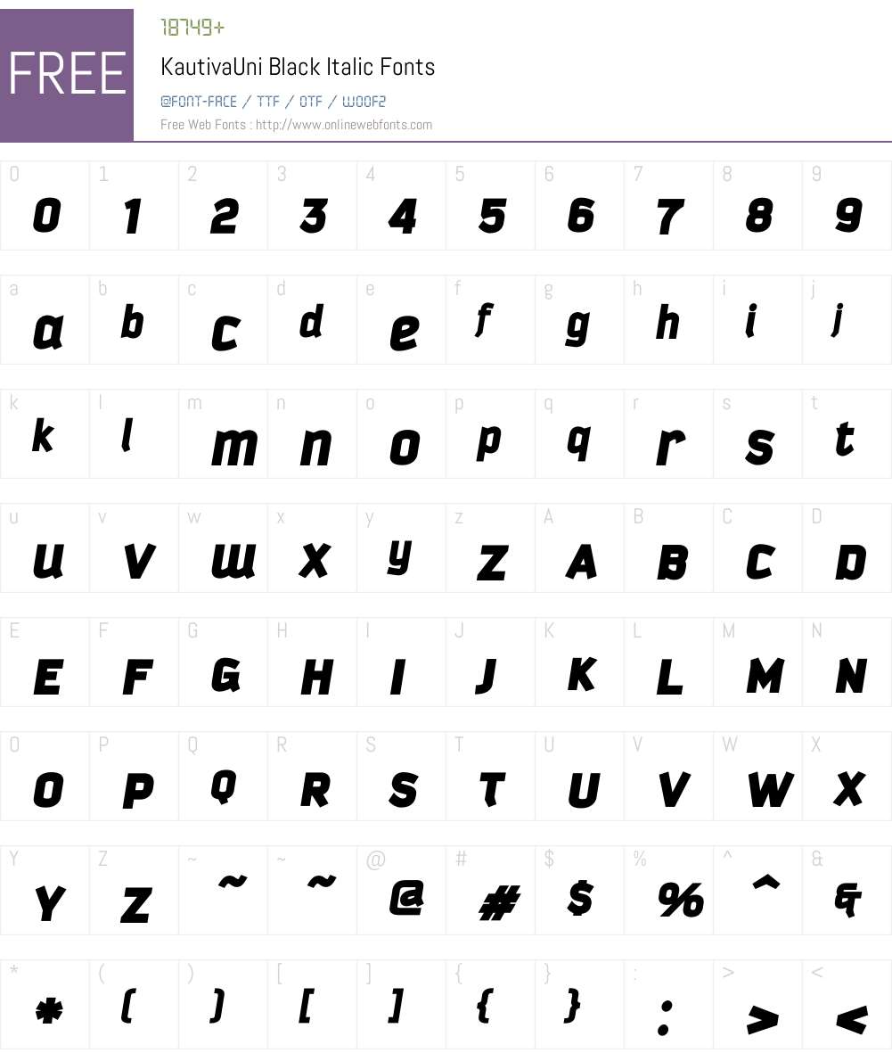 KautivaUni Black Font Screenshots