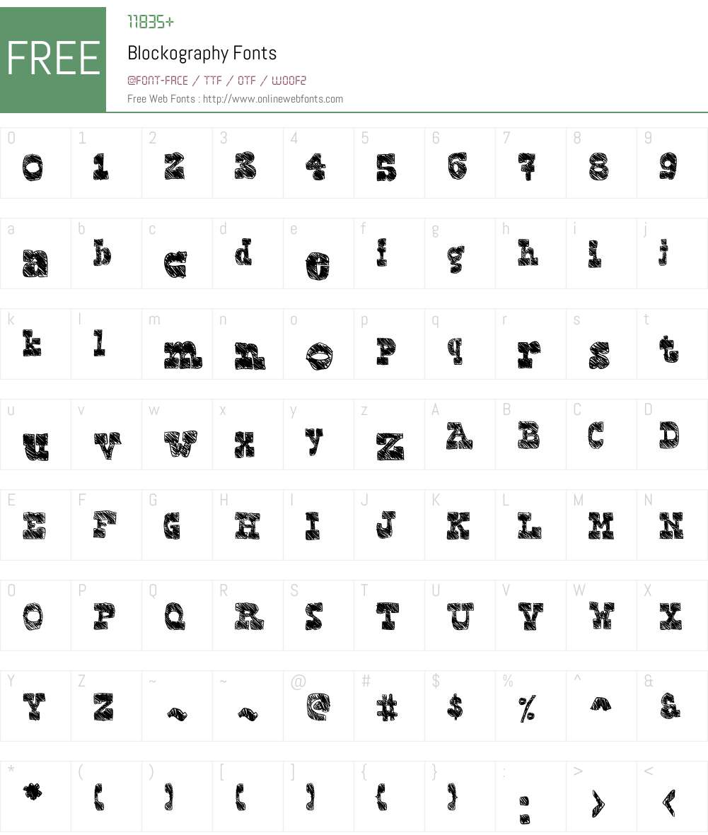 Blockography Font Screenshots