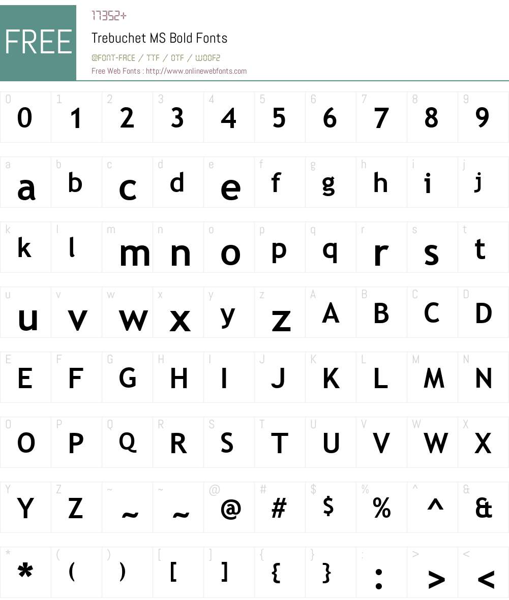 Trebuchet MS Font Screenshots