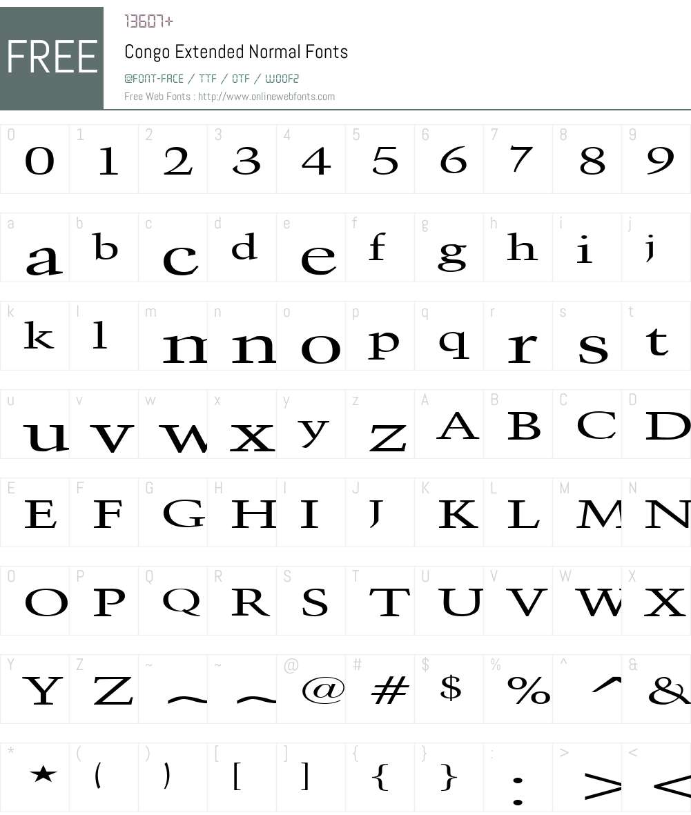 Congo Extended Font Screenshots