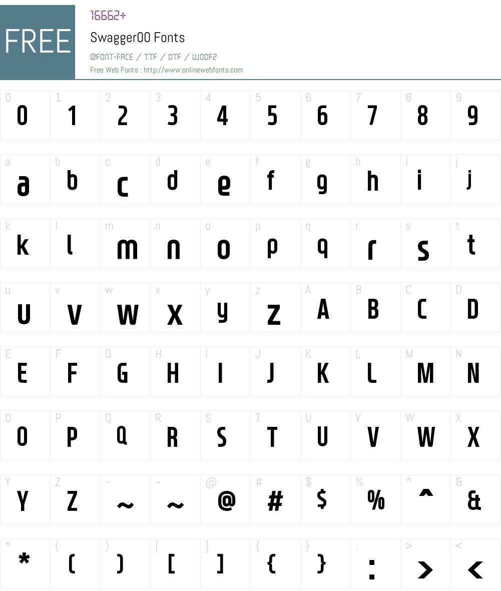 Swagger00 Font Screenshots
