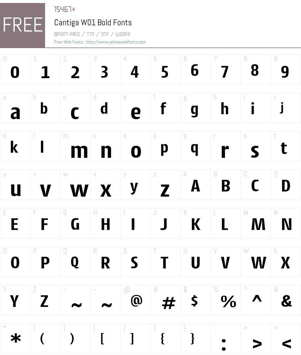 CantigaW01-Bold Font Screenshots