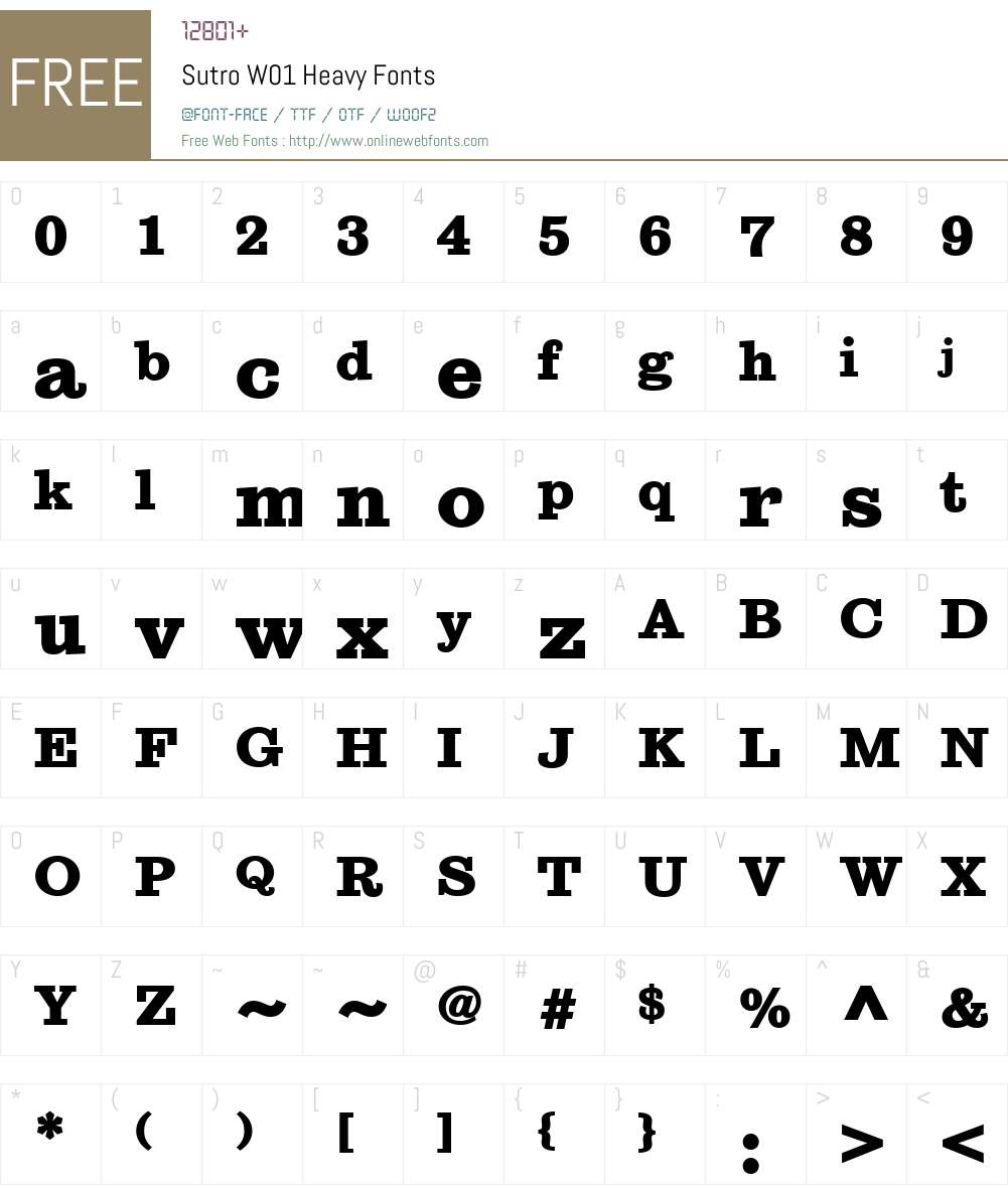 SutroW01-Heavy Font Screenshots