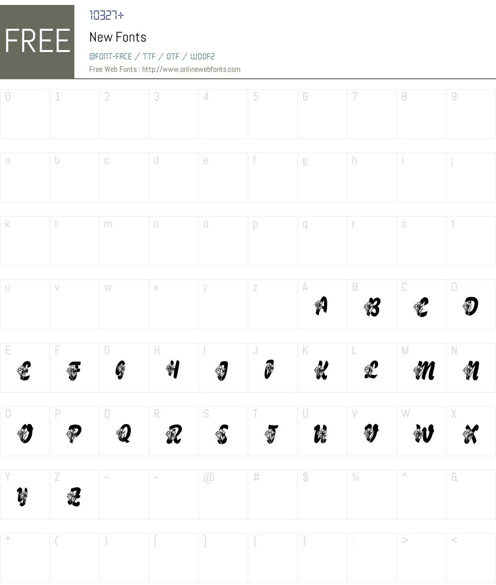 New Font Screenshots