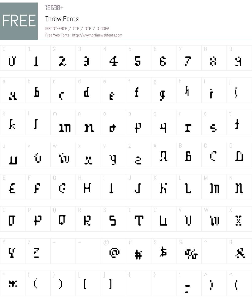 Throw Font Screenshots
