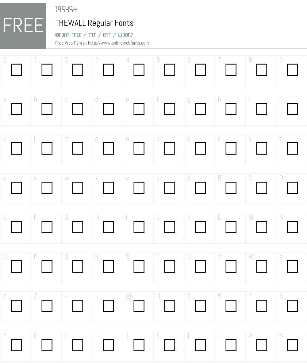 THEWALL Font Screenshots