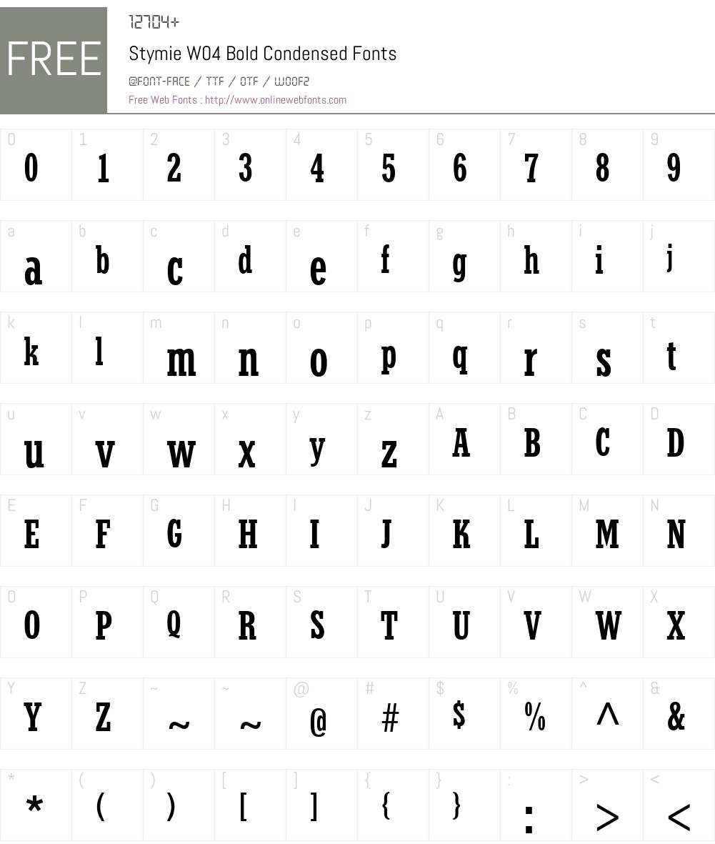 Stymie Font Screenshots
